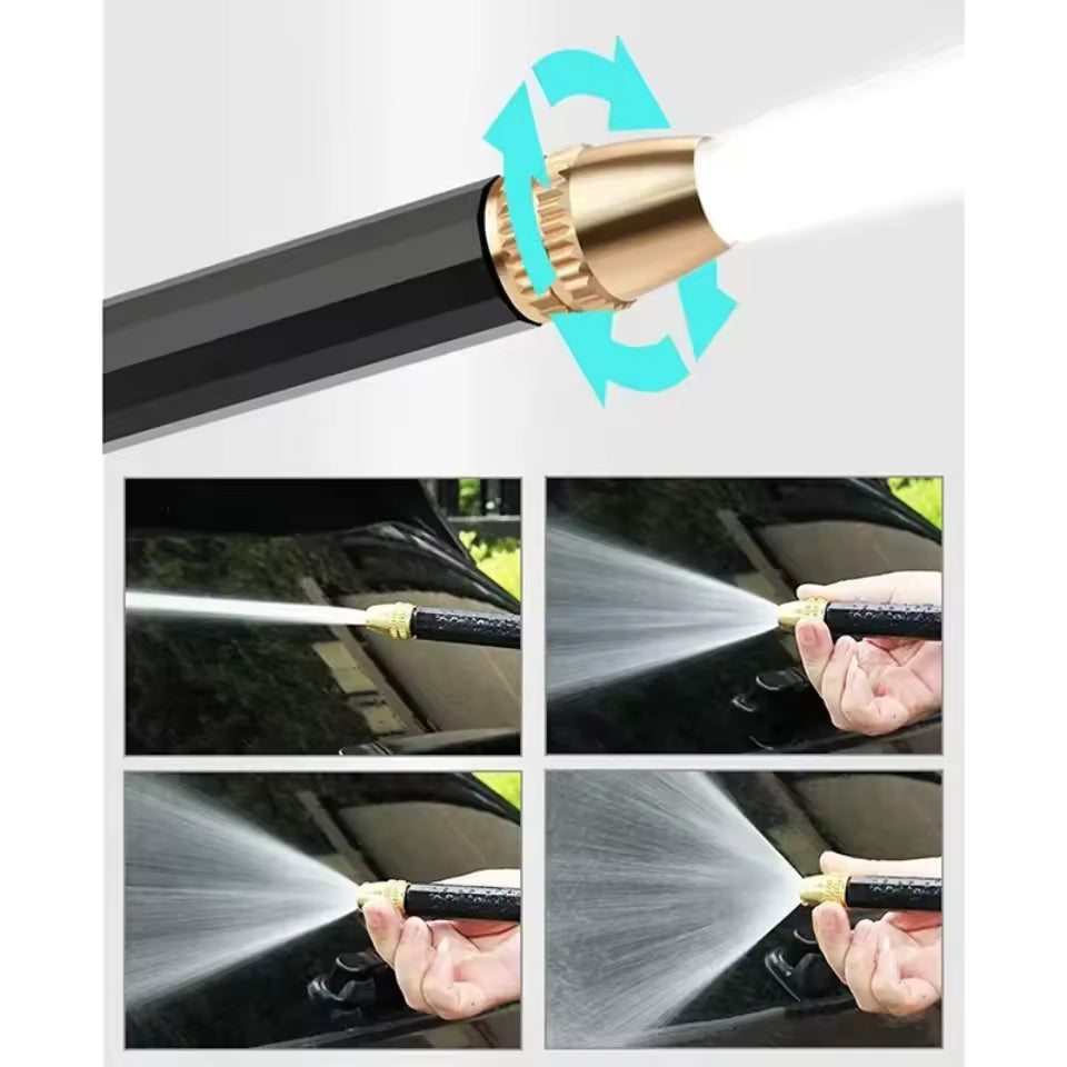Turbo Spray - ett mekaniskt, högpresterande sprutesystem som drivs helt utan el genom att utnyttja det befintliga vattentrycket från din trädgårdsslang.