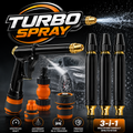 Turbo Spray - ett mekaniskt, högpresterande sprutesystem som drivs helt utan el genom att utnyttja det befintliga vattentrycket från din trädgårdsslang.